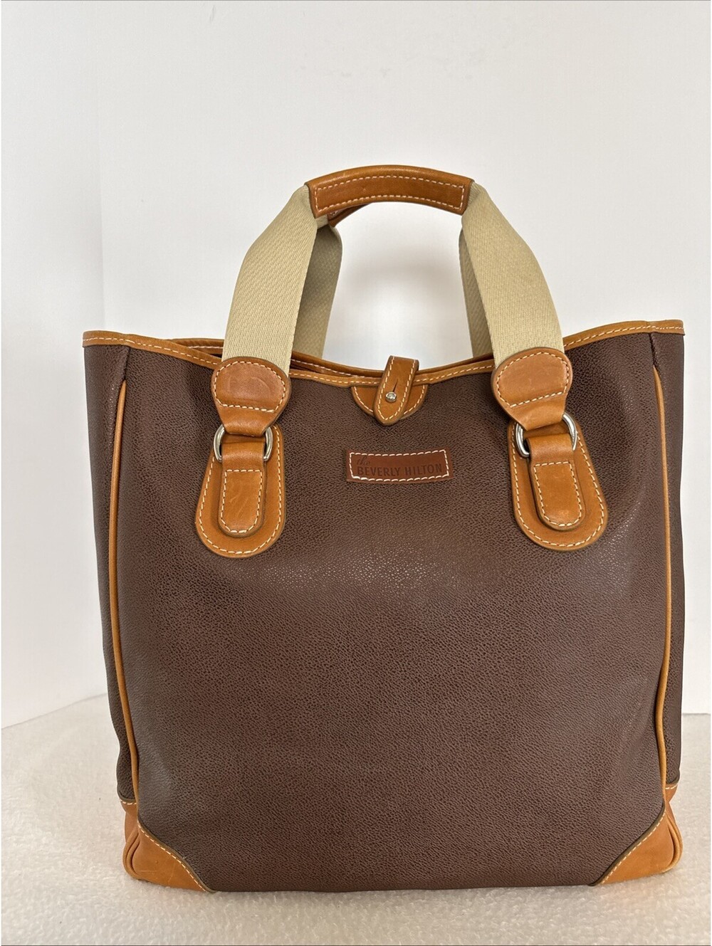 Mulholland Medium Leather "Beverly Hilton Logo" Tote Bag